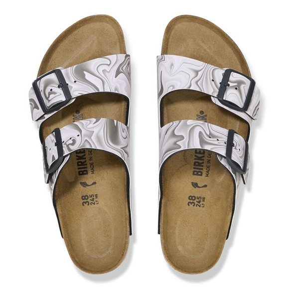 Birkenstock Arizona Birko-Flor Sandals – Black/White Marbled – NWT - Picture 5 of 8
